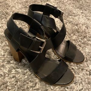 Christian Siriano Black Strappy Heels